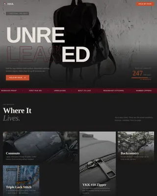 Advanced Bag & Luggage Brand Pre-Launch & Coming Soon Website Template