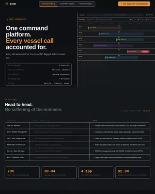 Harbor — Intelligent Maritime Operations Landing Page Template