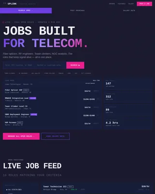 Network — Advanced Telecom Job Board Landing Page Template