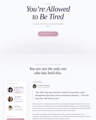 Beside - Compassionate Caregiver Support Landing Page Template