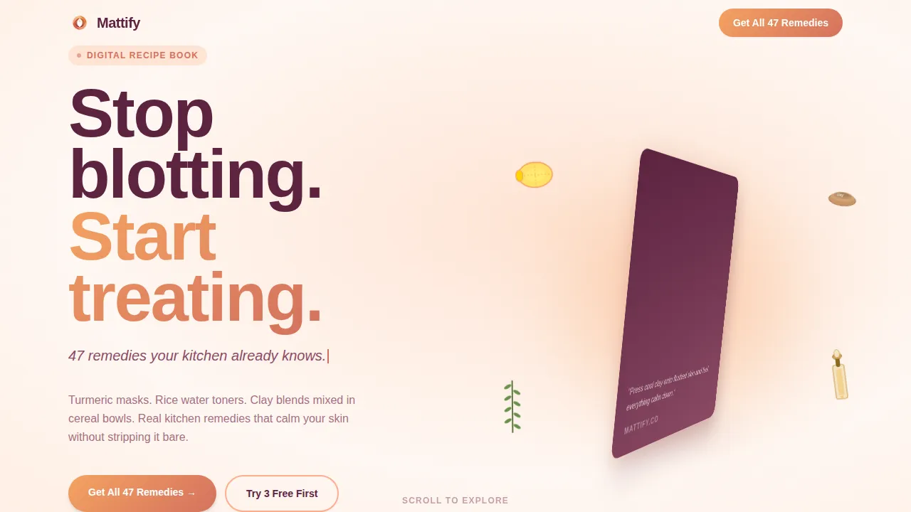 Seasonal Skin Wellness Landing Page Template