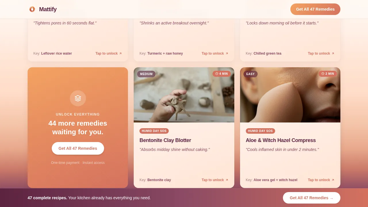 Seasonal Skin Wellness Landing Page Template