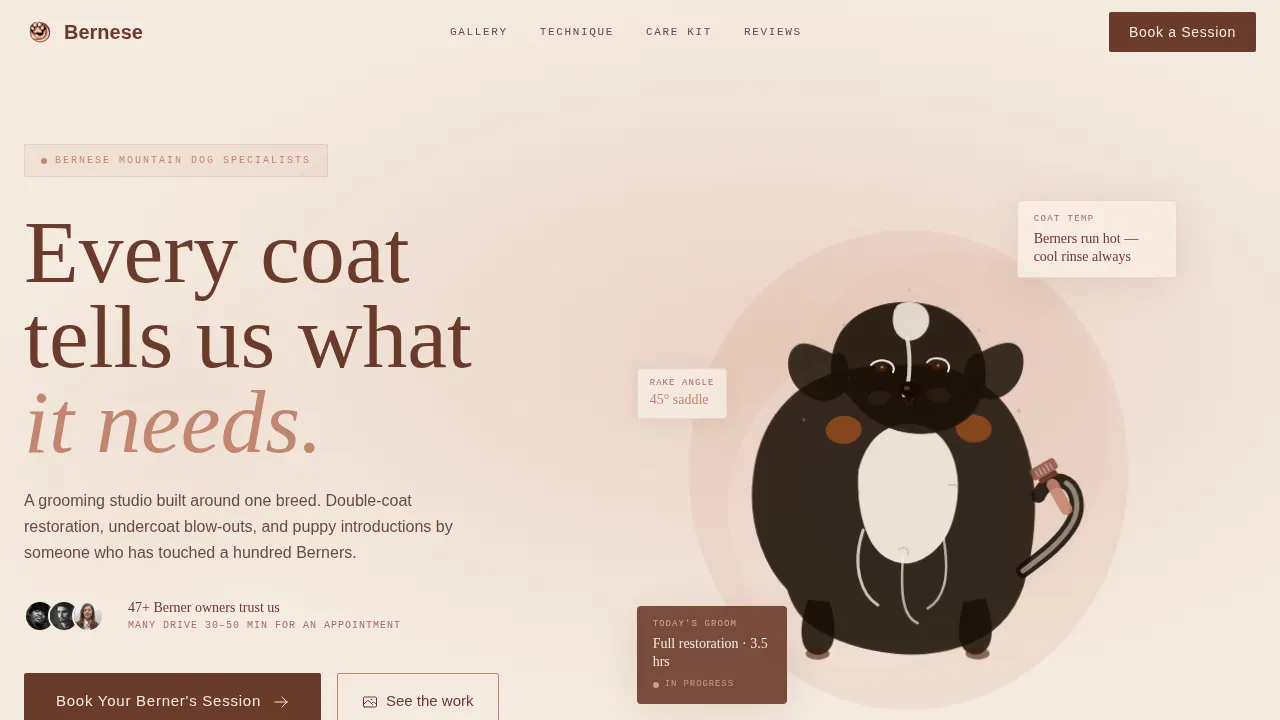 Dog Expert Booking Website Template