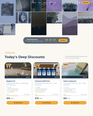 Capture — Exclusive Darkroom Equipment Landing Page Template