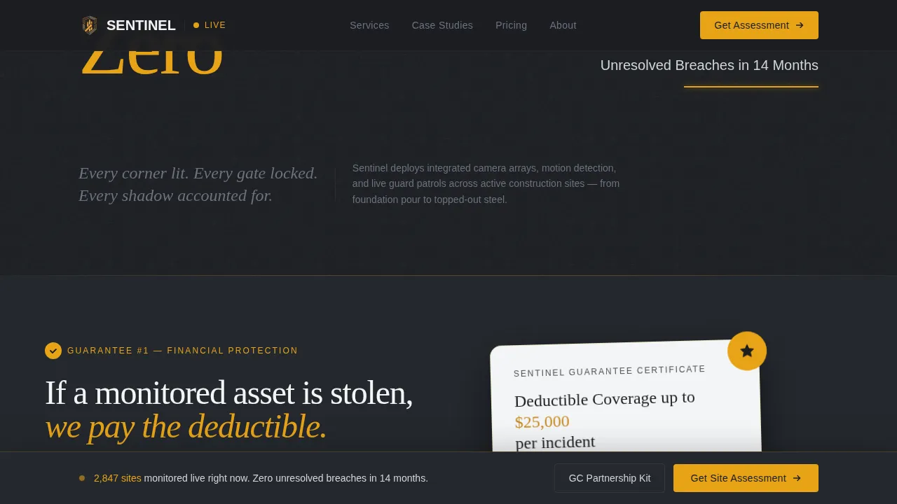 Premium Construction Safety Landing Page Template