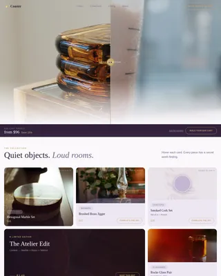 Coaster - Luxe Minimal Barware Landing Page Template