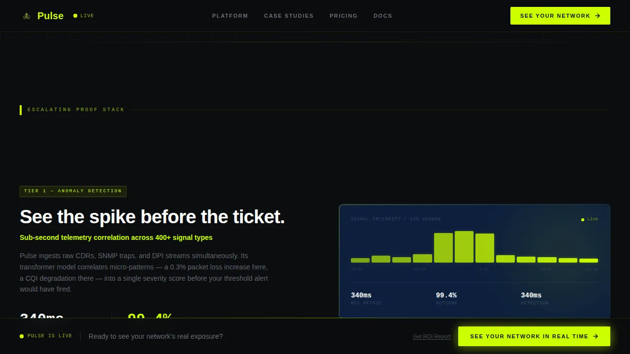 Advanced Network Monitoring Landing Page Template