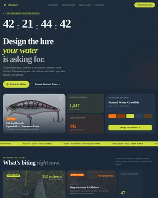 Lure — Bespoke Fishing Gear eCommerce Landing Page Template