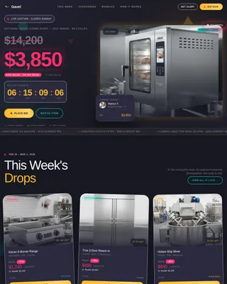 Auction Platforms & Types Cost Estimator Website Template