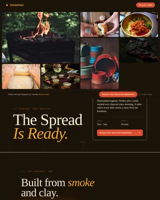 Dastarkhan — Premium Central Asian Dining Landing Page Template