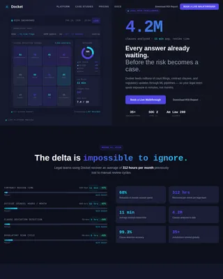 Docket — Intelligent Legal Compliance Landing Page Template