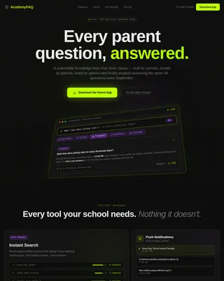 Guide — Instant Parent FAQ Resource Landing Page Template