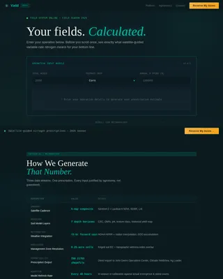 Smart Nitrogen Agri-Tech Landing Page Template