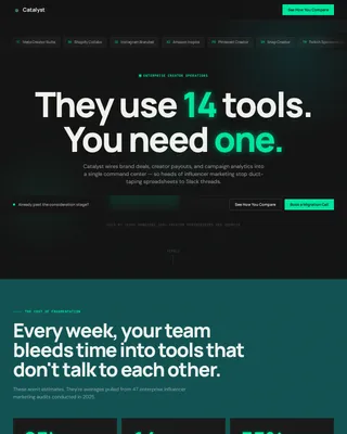 Embark — Dynamic Creator Platforms Landing Page Template