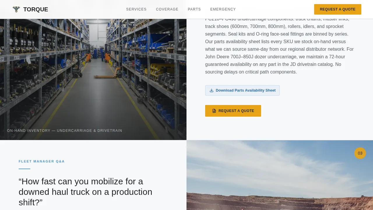 Expert Equipment Mechanics Landing Page Template