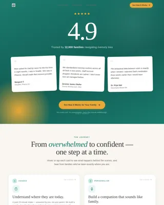 Recall — Elite Memory Care Landing Page Template