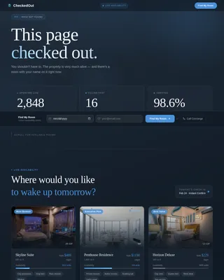 Hotel 404 Error Recovery & Booking Redirect Website Template