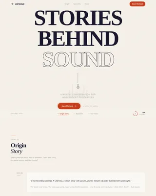Broadcast — Heritage Podcast Community Landing Page Template