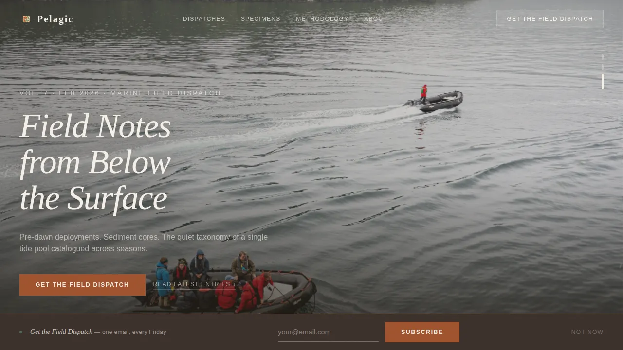 Abyss — Elegant Marine Science Landing Page Template