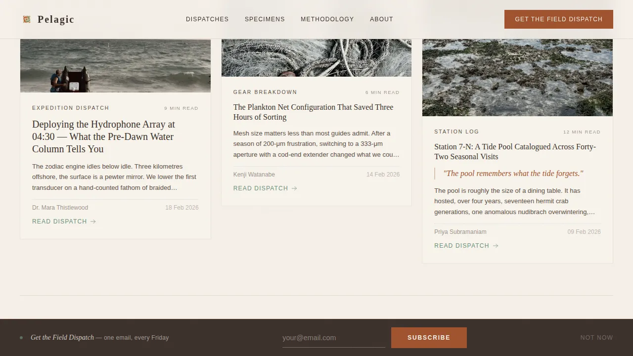 Abyss — Elegant Marine Science Landing Page Template
