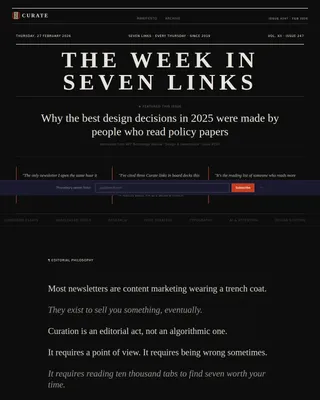 Atlas — Curated Discovery Newsletter Landing Page Template