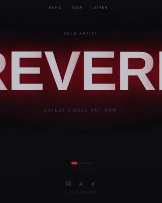 Reverb — Immersive Musician Showcase Landing Page Template