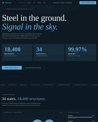 Signal — Analytics-Driven Telecom Provider Landing Page Template
