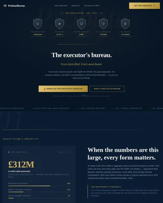 Probate - Trusted Estate Settlement Landing Page Template