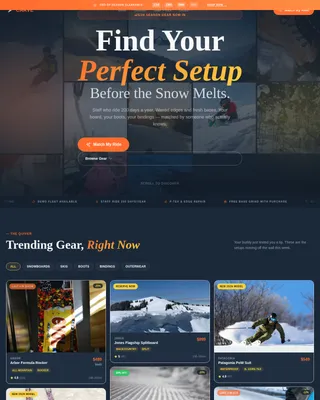 Carve — Dynamic Gear Discovery Landing Page Template