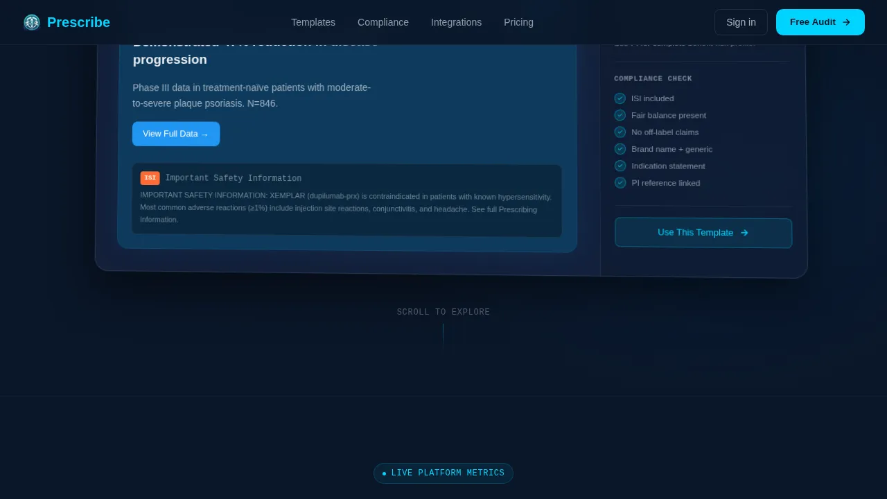Pharmaceutical Digital Presence Reviews & Social Proof Website Template
