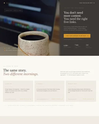 Brief — Curated SEO Insights Landing Page Template