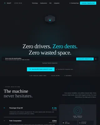 Station — Autonomous Parking Solution Landing Page Template
