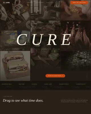 Cure - Artisan Charcuterie Gallery Landing Page Template