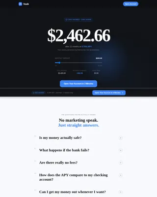 Bank — Smart Millennial Savings Landing Page Template