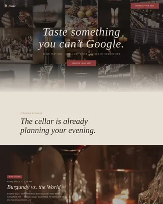 Cellar — Curated Wine Experience Landing Page Template