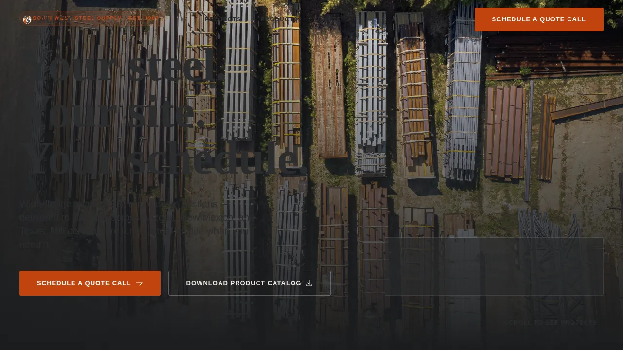 Steel Products & Portfolio Website Template