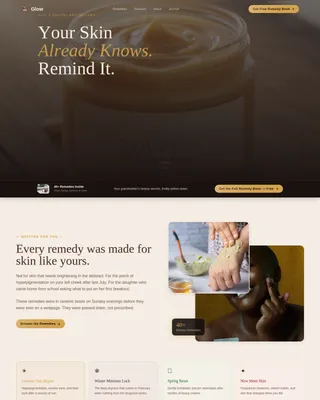Ancestral Skin Remedy | Free Website Template | Rocket