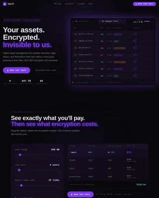 Archive — Secure Asset Repository Landing Page Template
