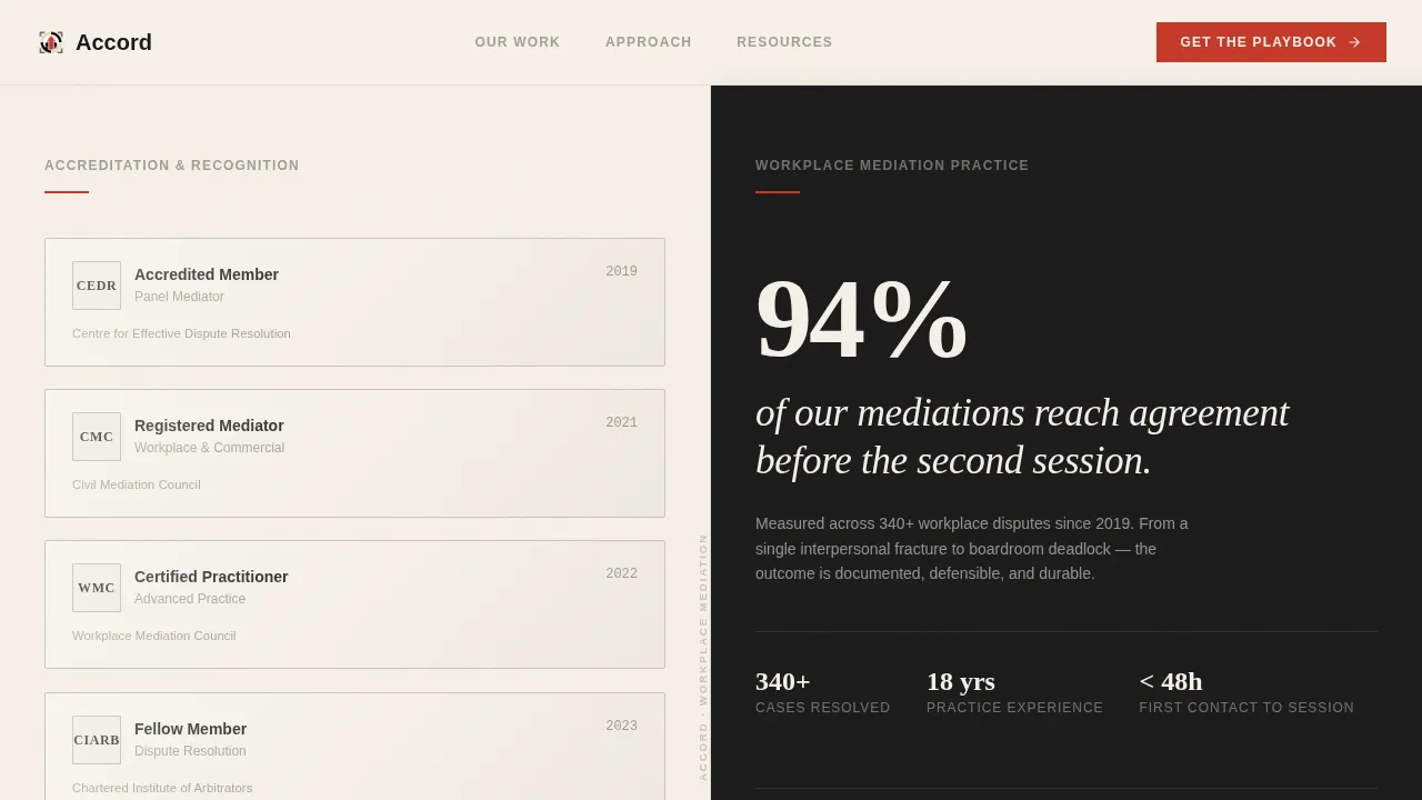 Mediation & Alternative Dispute Reviews & Testimonials Website Template