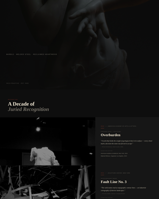 Chisel - Immersive Sculptor Landing Page Template