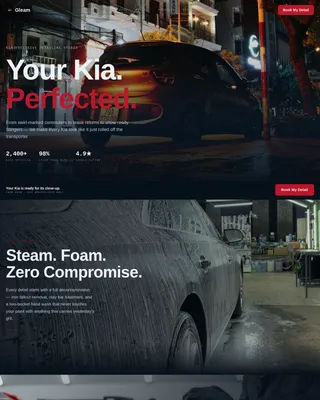 Shine — Elite Automotive Care Landing Page Template