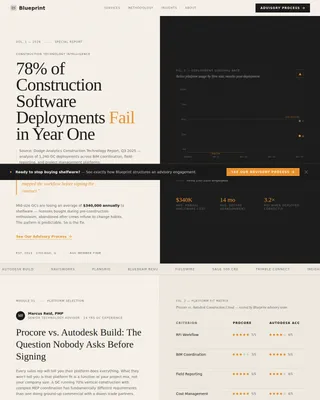 Construction Technology Consultant Landing Page Template