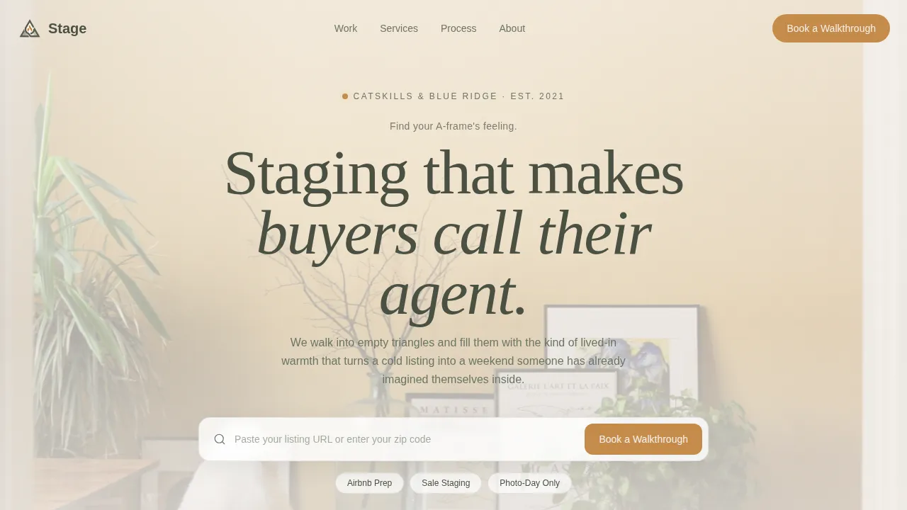 A-Frame House Real Estate Booking Website Template