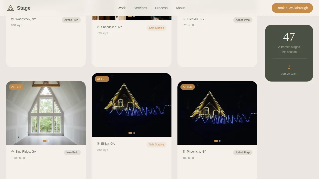 A-Frame House Real Estate Booking Website Template