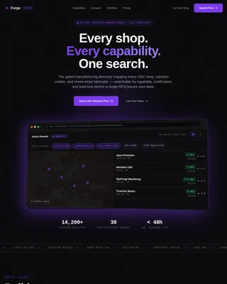 Industrial Supply Chain Directory Landing Page Template