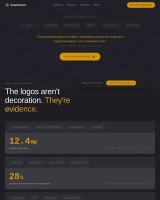 Array — Efficient Solar Maintenance Landing Page Template