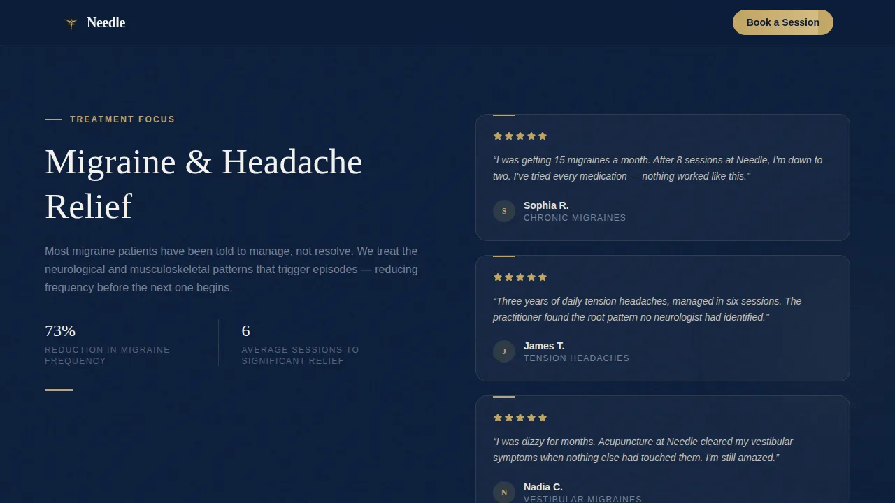Acupuncture — Trusted Practitioner Booking Landing Page Template