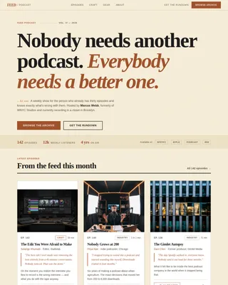 Broadcast — Authoritative Podcasting Landing Page Template