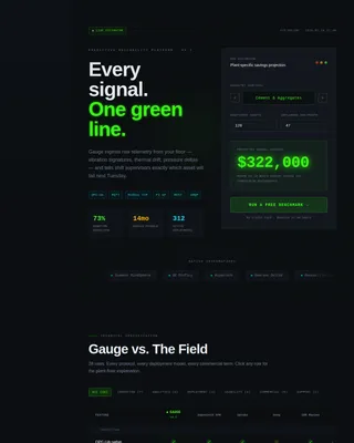 Industrial Vertical SaaS Cost Calculator Website Template