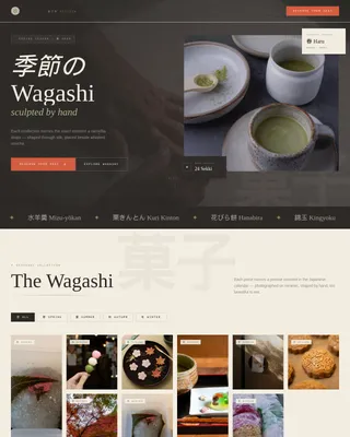 Artisan — Masterclass Traditional Wagashi Landing Page Template